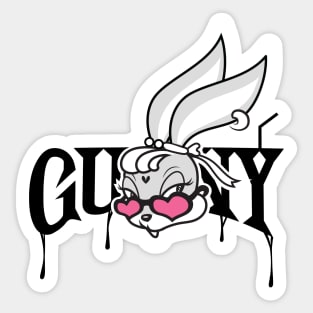 Gunny rabbit girl animal cartoon fun cool beauty pink Sticker